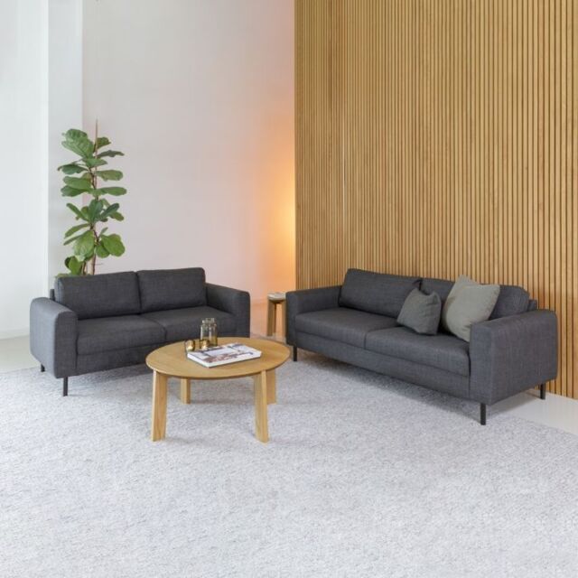 Omaha 2 Seater Sofa in Dark Grey and Basel Fabric - image 1