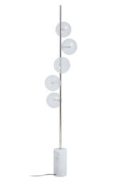 Valemont Floor Lamp – Nickel & White Marble - thumbnail 6