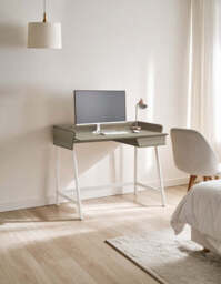 Norwood Desk with Drawers – Dark Walnut Veneer - thumbnail 2