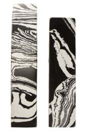 White Black Bookends Two of Set Delmorae And Marble - thumbnail 3