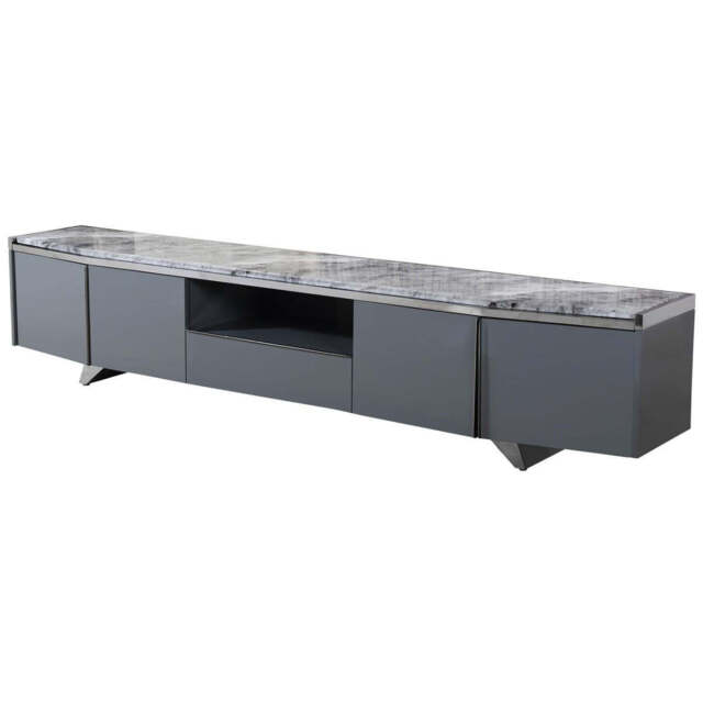 Regent Media Unit with Grey Marble Top