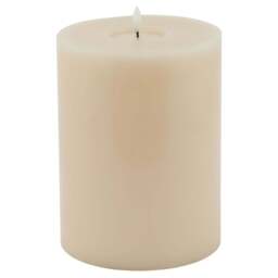 Luxe Collection Melt Effect 6 x 8 Taupe LED Wax Candle