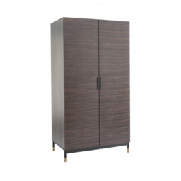 Bali 2 Door Wardrobe – Natural Wood Finish with Modern Storage - thumbnail 2