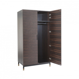 Bali 2 Door Wardrobe – Natural Wood Finish with Modern Storage - thumbnail 4