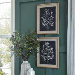 Flora & Fauna Collection Grove on Linen in Beaded Frame - thumbnail 3