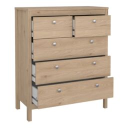 Madrid Chest 3+2 Drawers in Jackson Hickory Oak - thumbnail 5