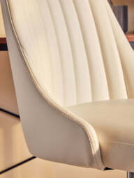 Monet Office Chair – Off-White Leather Effect - thumbnail 5