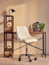 Monet Office Chair – Off-White Leather Effect - thumbnail 6