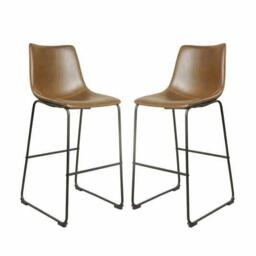 Nevoria Bar Stool Chestnut SET OF 2 - thumbnail 1