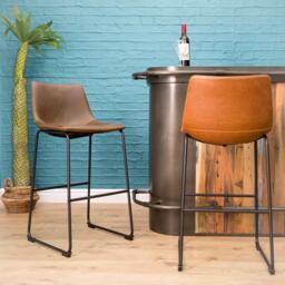 Nevoria Bar Stool Chestnut SET OF 2 - thumbnail 2