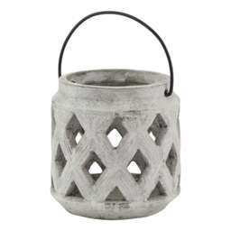 Earthen Glow: Athena Stone Lattice Lantern