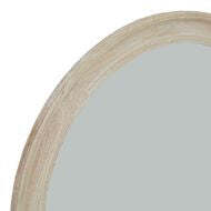 Large Round Washed Wood Framed Mirror - thumbnail 2