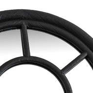 Black Wood Tall Arched Window Wall Mirror - thumbnail 3