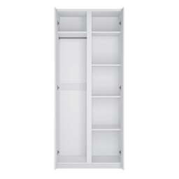 Fribo 2 Door Wardrobe in White - thumbnail 2
