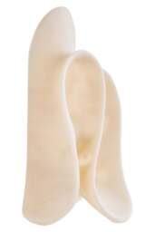 Loop Large Abstract Effect Sculpture Dune Marble White - thumbnail 2
