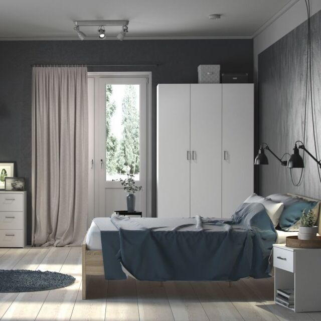 Space Wardrobe with 3 doors White 1750 - image 1