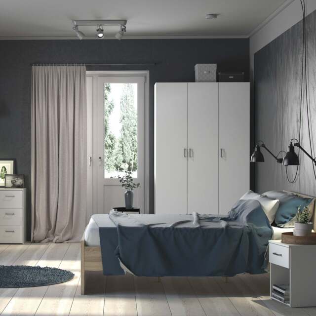 Space Wardrobe with 3 doors White 1750 - image 1
