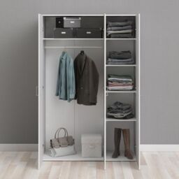 Space Wardrobe with 3 doors White 1750 - thumbnail 4