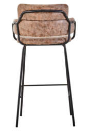 Linea Brown Faux Leather Bar Chair - thumbnail 4