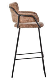 Linea Brown Faux Leather Bar Chair - thumbnail 5