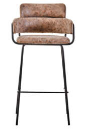 Linea Brown Faux Leather Bar Chair