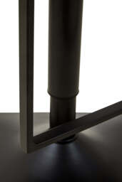 Lido Bar Chair – White Leather Effect with Black Base - thumbnail 3