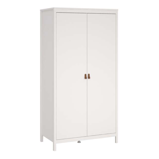 Barcelona Wardrobe with 2 Doors in White - image 1