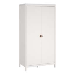 Barcelona Wardrobe with 2 Doors in White - thumbnail 1