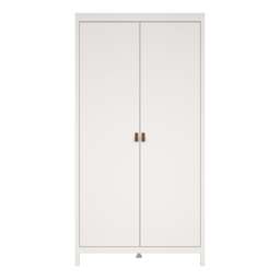 Barcelona Wardrobe with 2 Doors in White - thumbnail 2