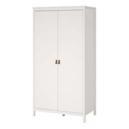 Barcelona Wardrobe with 2 Doors in White - thumbnail 3