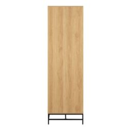 Albany Wardrobe – 4 Door Modern Storage in Black and Oak Finish - thumbnail 2