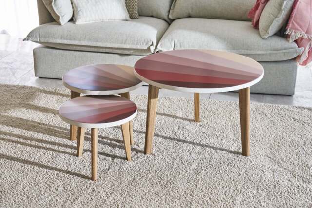Ismere Lamp Table - Pink Hues - Small
