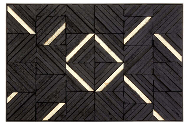 Horizon Wood Carving Wall Art – Black - image 1