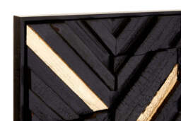 Horizon Wood Carving Wall Art – Black - thumbnail 4