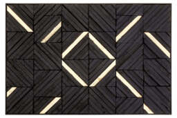 Horizon Wood Carving Wall Art – Black