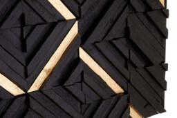 Horizon Wood Carving Wall Art – Black - thumbnail 2
