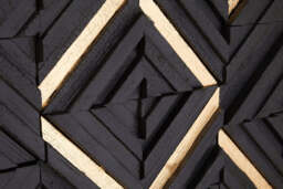 Horizon Wood Carving Wall Art – Black - thumbnail 3