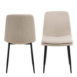 Becca Dining Chairs in Beige – Set of 4 - thumbnail 3