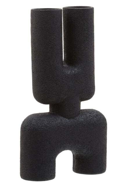 Dune Small Black Vase Sculptured