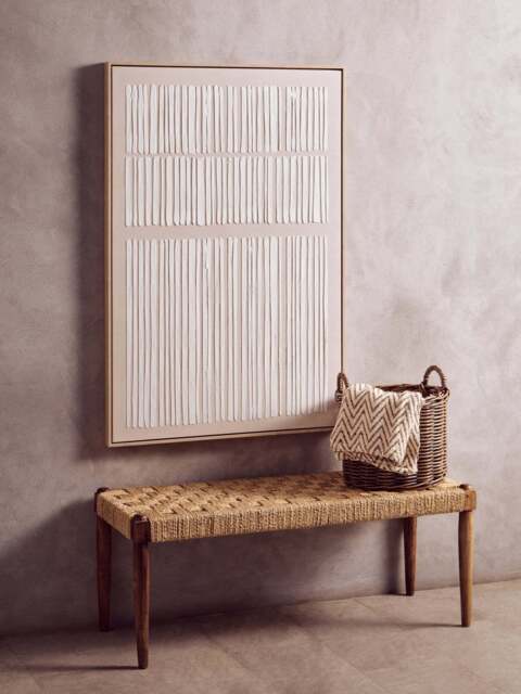 Textured Wall Canvas Sundown Natural Art - image 1