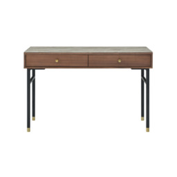 Willow Dressing Table / Desk – Natural Wooden Finish with Storage - thumbnail 1