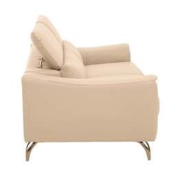 Chroma Leather Sofa – Stone (3 Seat) - thumbnail 3