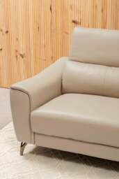 Chroma Leather Sofa – Stone (3 Seat) - thumbnail 5