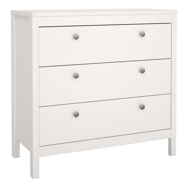 Madrid Chest 3 Drawers in White - image 1