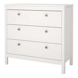 Madrid Chest 3 Drawers in White - thumbnail 3