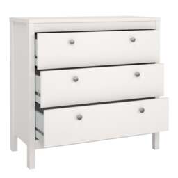 Madrid Chest 3 Drawers in White - thumbnail 5