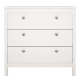 Madrid Chest 3 Drawers in White - thumbnail 2