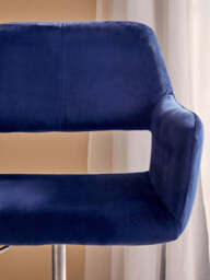 Monet Home Office Chair – Navy Velvet with Chrome Base - thumbnail 4