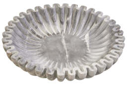Suncrest Fluted Marble Bowl – Grey (Large) - thumbnail 5