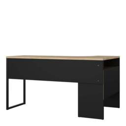 Function Plus Corner Desk with 2 Drawers in Black and Oak - thumbnail 4